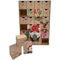 Dripio Calendrier de l'Avent à remplir, 24 compartiments, en carton, dimensions : 38,5 x 26 x 6,5 cm