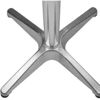 Metro Professional , table de jardin, diamètre 60 x 110 cm, aluminium, argenté