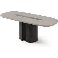 JVmoebel Table moderne, couleur gris-beige, design distinctif, extensible, fonctionnelle, finition mate, élégante