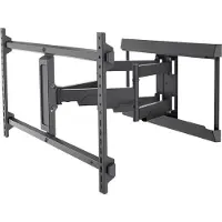 Goobay 2x 71216 Pro Support TV mural Pro FULLMOTION (XL), noir - Support pour téléviseurs de 43 à 90 pouces (109 - 229 cm), max. 60 kg, entièrement mobile (pivotant, inclinable, latéralement v