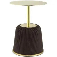 Kendra Home Table basse de salon Jokai 300 marron avec base revêtue