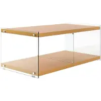 Kendra Home Meuble TV Elementary 200 Or en Verre et Bois