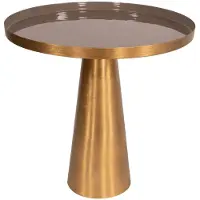 Kendra Home Table Basse Morrison en fer gris et or