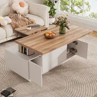 Kein Hersteller Table basse, mécanisme de levage double, espace de rangement dissimulé, capacité jusqu'à 50 kg