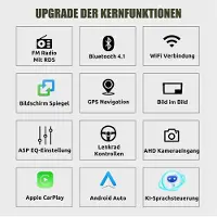 Insta24 Autoradio Android 14 de 7 pouces pour Opel Astra G H, Corsa C D, Meriva, avec Carplay, Android Auto, GPS, navigation, écran tactile,au volant, Bluetooth, USB et radio FM