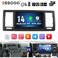 Insta24 Autoradio pour VW T6 Transporter Multivan, écran tactile 9 pouces avec GPS, tuner DAB+, compatibilité Carplay et Android Auto, Bluetooth, Wi-Fi, format 2 DIN, système Android 14, 64 Go de stockage