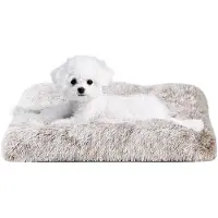 EHEYCIGA Lit douillet pour chien, lavable, 60x45 cm, couleur marron