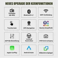 Insta24 Autoradio Android 15 de 7 pouces pour Volkswagen Touareg T5, compatible Carplay et Android Auto, avec GPS, navigation, 4 Go de RAM, 64 Go de stockage, écran tactile et fonction mains libres