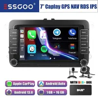 Insta24 Autoradio Android 13 avec écran tactile de 7 pouces, compatible CarPlay et Android Auto, avec radio DAB+, GPS, Bluetooth mains libres, USB, Wi-Fi, RDS, format 2 DIN, pour VW Golf 5, 6, Polo 6R