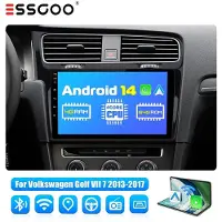 Insta24 Autoradio 10 pouces pour VW Golf VII (2013-2017), système Android 14, compatible Carplay, système de navigation GPS avec écran tactile, kit mains libres, format 2 DIN, 4 Go de RAM, 64 Go de stockage