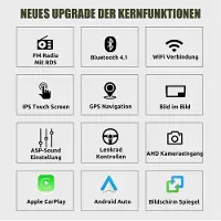 Insta24 Autoradio 9 pouces Android 13 avec GPS, compatible Carplay et Android Auto, pour VW Tiguan 5N (2007-2016). Écran tactile, 2 Go de RAM, 64 Go de stockage, Bluetooth mains libres