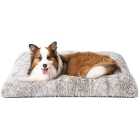 EHEYCIGA Lit douillet pour chien, lavable, taille XL, 105x70 cm, couleur marron