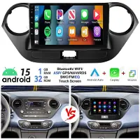 Insta24 Autoradio Android 9 pouces pour Hyundai i10 BA IA (2013-2016), avec GPS, navigation Carplay, Android Auto, Wi-Fi, Bluetooth, écran tactile, 32 Go de mémoire, format 2 DIN