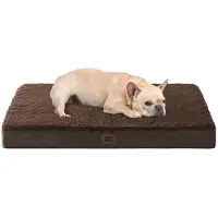 EHEYCIGA Lit orthopédique pour chien, dimensions 76x51 cm, lavable, couleur marron
