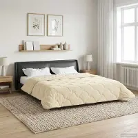 Merkloos Couette d'hiver en microfibre respirante avec doublure en polaire douce
