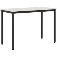 Merkloos Table de salle à manger blanche en bois massif, dimensions : 110 x 55 x 75 cm