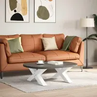 Merkloos Jeu de 2 pieds en forme de X pour table basse