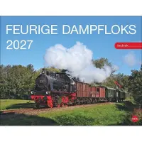 Merkloos Calendrier mural 2027 - Locomotives puissantes, 44 x 34 cm