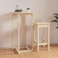 Merkloos Table de salle à manger en bois massif, design rustique, dimensions 60 x 110 cm