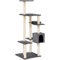 Merkloos Arbre à chat spacieux avec griffoirs et maisonnette