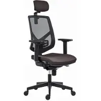 Powerton Chaise de bureau ergonomique Tina, Gris