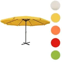 Mendler Parasol Meran Pro, Parasol De Marché Gastronomique Avec Volant Ø 5m Polyester/Alu 28kg Jaune Sans Support