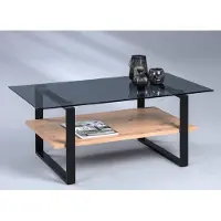 M2 Table basse Como de la collection , en bois artisanal imitation chêne, dimensions : 110 x 43 x 60 cm