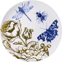 Heinen Delfts Blauw – Assiette murale représentant des insectes avec des ailes