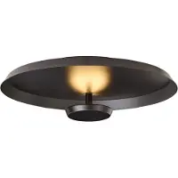 QAZQA Plafonnier moderne noir mat avec LED à intensité variable en 3 étapes - Sombra