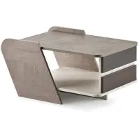 AEA Table basse de style moderne, design, couleur beige, mobilier de bureau élégant, style art déco
