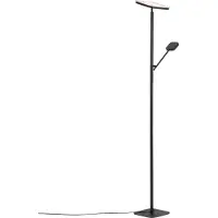 QAZQA Lampadaire moderne noir avec LED dimmable incluse - Divana