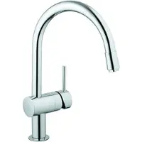 GROHE Mitigeur d'évier Minta 1/2 pouce, bec C, basse pression chrome