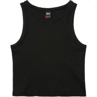 Brandit Top de - Débardeur Court Côtelé - M - XXL - pour Femme - noir - Taille XXL