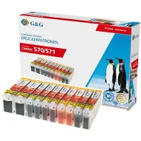 G&G Encre remplaçant Canon PGI-570 XL, CLI-571 XL Compatible 10 packs Noir, Pho