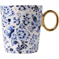 Heinen Delfts Blauw – TasseReproductionée de fleurs élégantes, avec détails en or