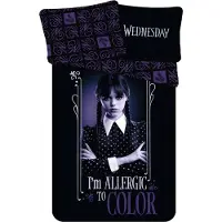 Jerry Fabrics Lin inclus Mercredi Couleur Coton, 140/200, 70/90 cm