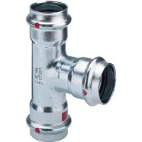 Viega GmbH & Co.KG Raccord en T Prestabo en acier galvanisé avec SC-Contur 22 x 18 x 18 mm