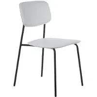 Dripio Ensemble de 4 chaises, revêtues de similicuir, avec structure métallique, dimensions 43x48x78 cm, hauteur d'assise 44 cm