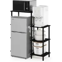 Dripio Étagère de cuisine, 3 niveaux, couleur noire, dimensions : 97,3 x 39,6 x 117,9 cm