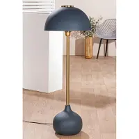 Gilde Lampe sur pied "Kyra", en fer, de couleur bleu nuit, lot de 1, hauteur 113 cm, diamètre 40 cm. Référence : 4063387580196