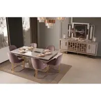 Xl Moebel Gmbh Ensemble de salle à manger : table et 6 chaises. Style moderne, élégant et confortable