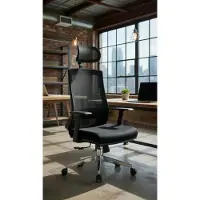 AEA Chaise de bureau moderne avec un dossier ergonomique et des accoudoirs