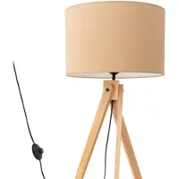 Sollux Lampadaire NATT beige 1xE27 15W tissu/PVC/bois 140x77x77cm