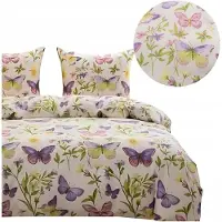 Cotton World Coton world Ensemble de literie 3D Motyle Satine Coton 220x200