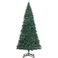vidaXL Sapin de Noël artificiel pré-éclairé Vert 500 cm PVC