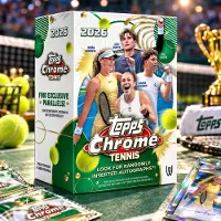 Topps Boîte de cartes de tennis Chrome 2026, version anglaise