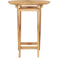 Merkloos Table de jardin pliante en teck, diamètre 60 cm