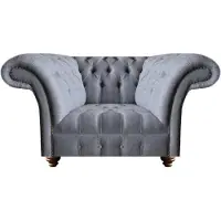 AEA Polstermöbel Sessel Couch Grau Chesterfield Wohnzimmer Einrichtung