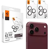 Spigen Lunettes tR EZ Fit Optik Pro, lot de 2 (2 pcs, Apple iPhone 18 Pro, Apple iPhone 18 Pro Max), Téléphone portable : film de protection, Transparent, Rouge