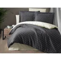 Brotex® Linge de lit français Satin 240x220, 70x90cm Serena anthracite